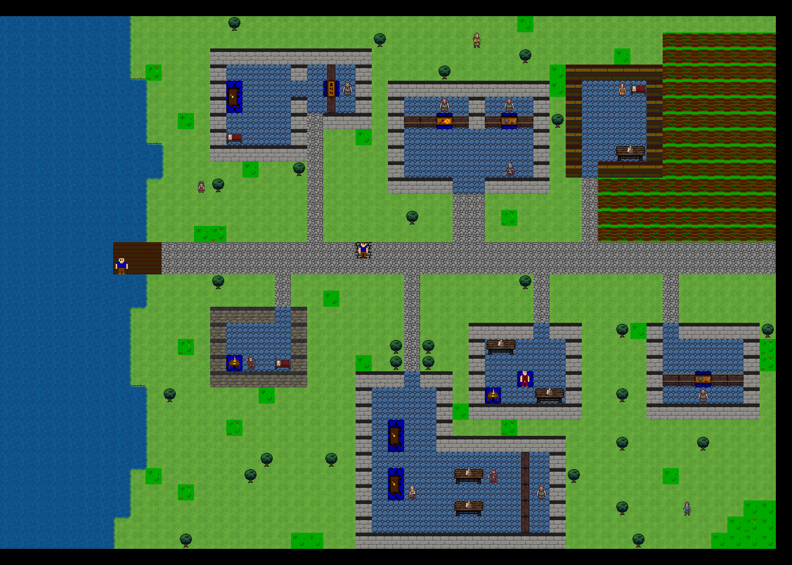 Map of Aaryak with Miners' Guild marked