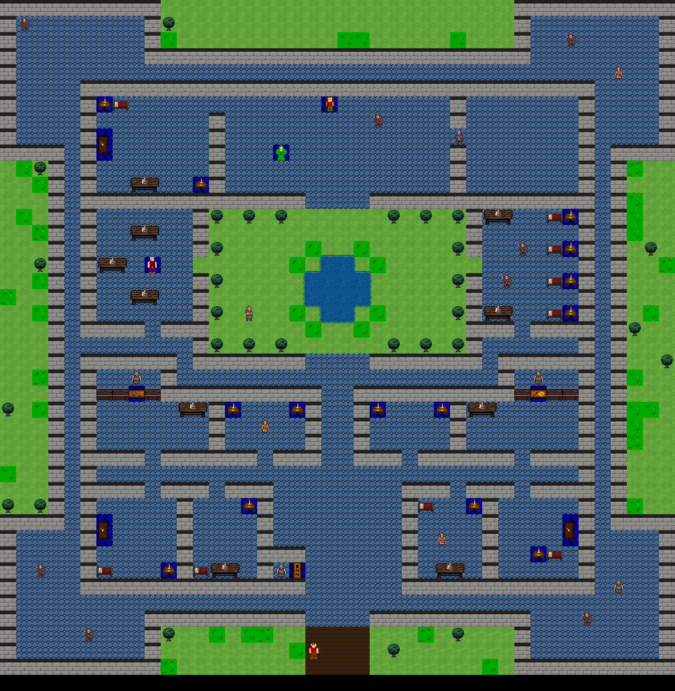 Map of Castle Garrison with Gardener marked