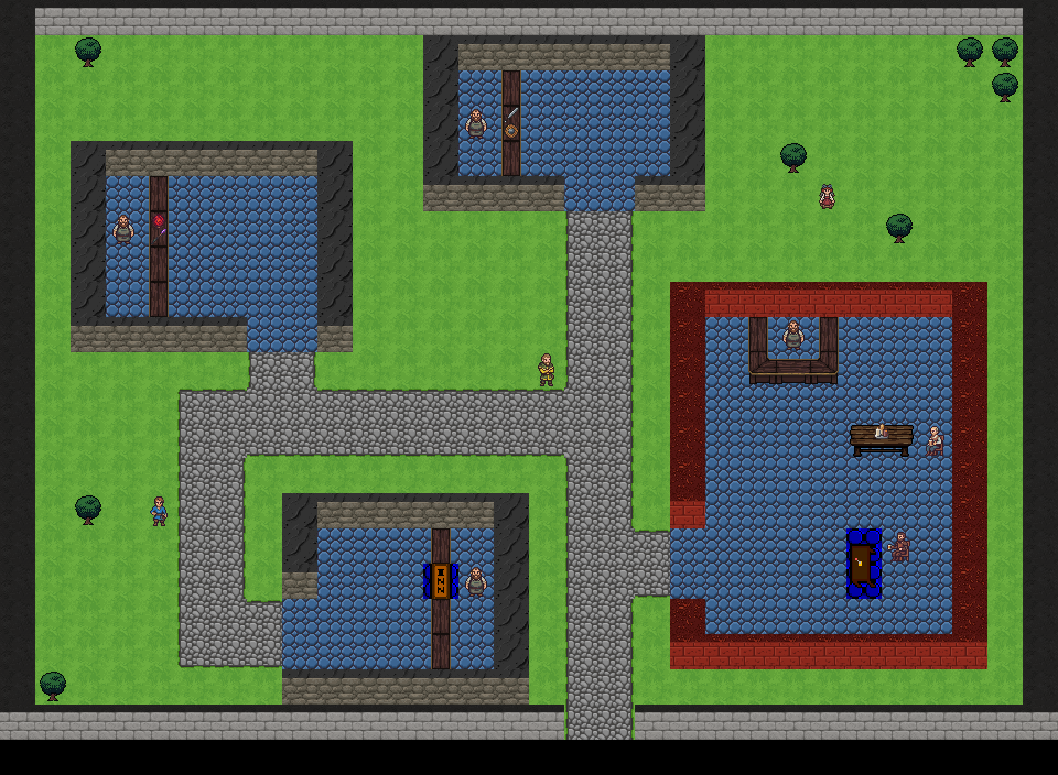 Map of Meadow with Tavernkeeper marked