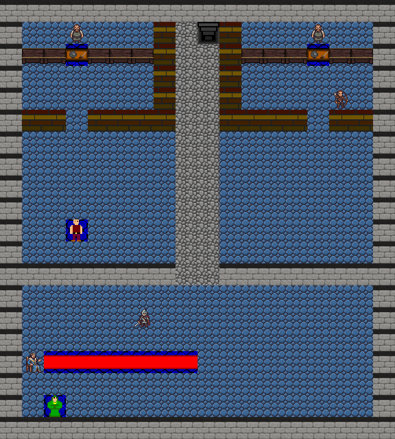 Map of Quinine Tower, upper floor with Lord Ithis, Advisor, Guard marked